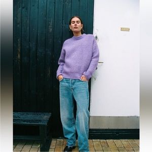 ZARA BLOGGERS FAV PURL KNIT SWEATER LILAC Small